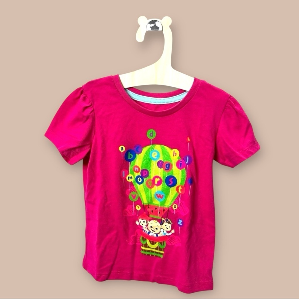 3/$25 COCOMELON Toddler T-Shirt 2T Hot Pink | Graphic Tee | Cartoon Top